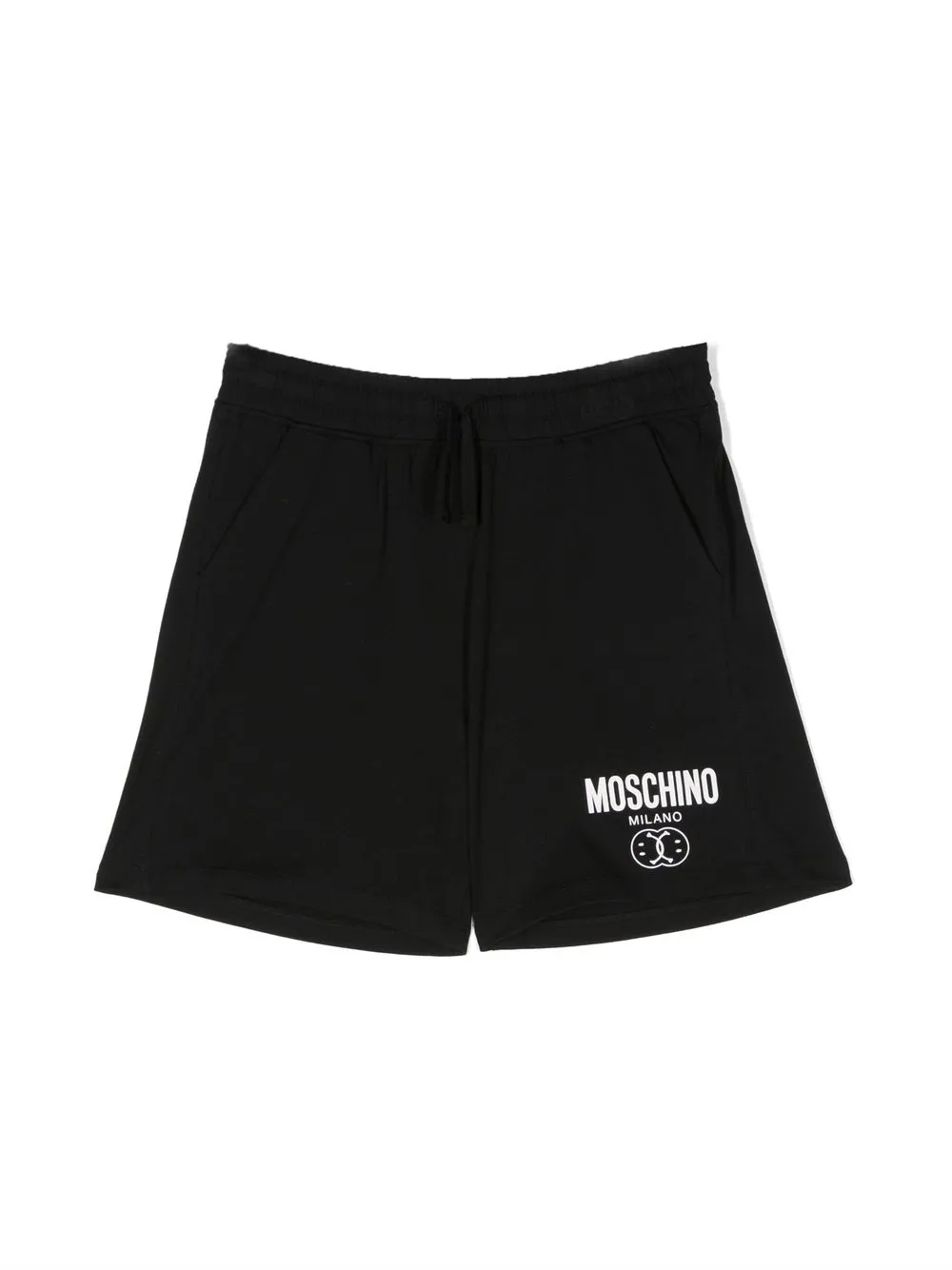 

Moschino Kids logo-print cotton shorts - Black