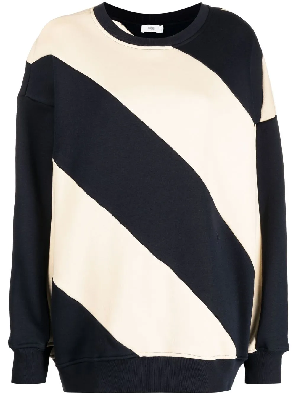 

Closed striped crew-neck sweatshirt - Neutrals