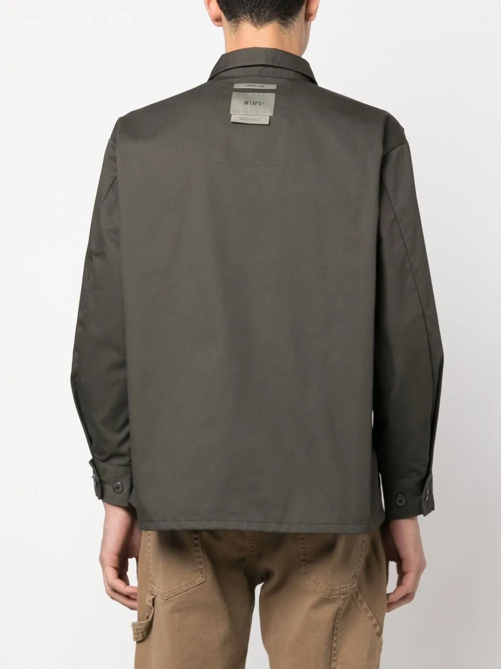 Shop Wtaps Flap Pockets Shirt Jacket In Green