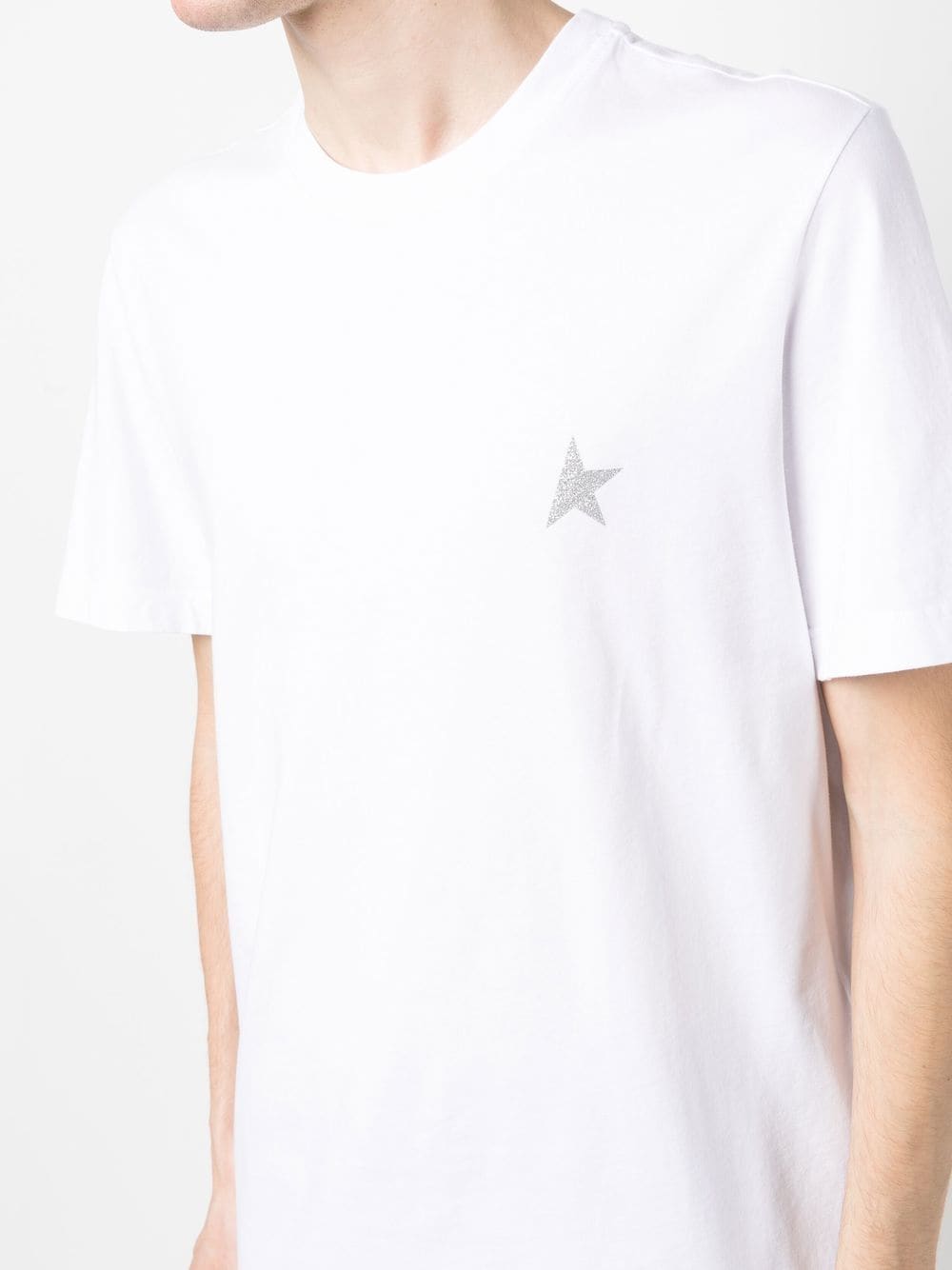 Shop Golden Goose Star-patch T-shirt In Weiss
