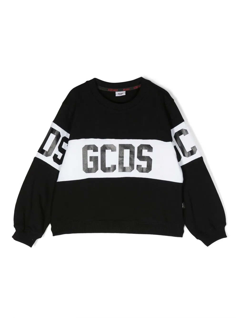 

Gcds Kids logo-print detail sweatshirt - Black