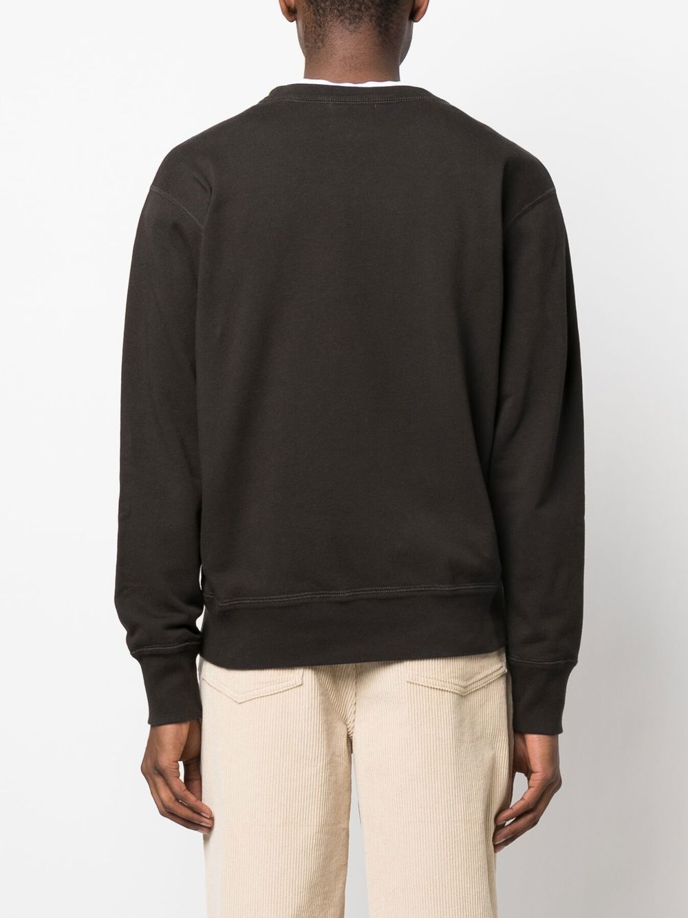Shop Isabel Marant Crew-neck Cotton-blend Sweatshirt In Black