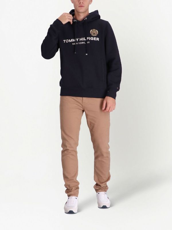 Tommy Hilfiger Embroidered Logo Hoodie - Farfetch