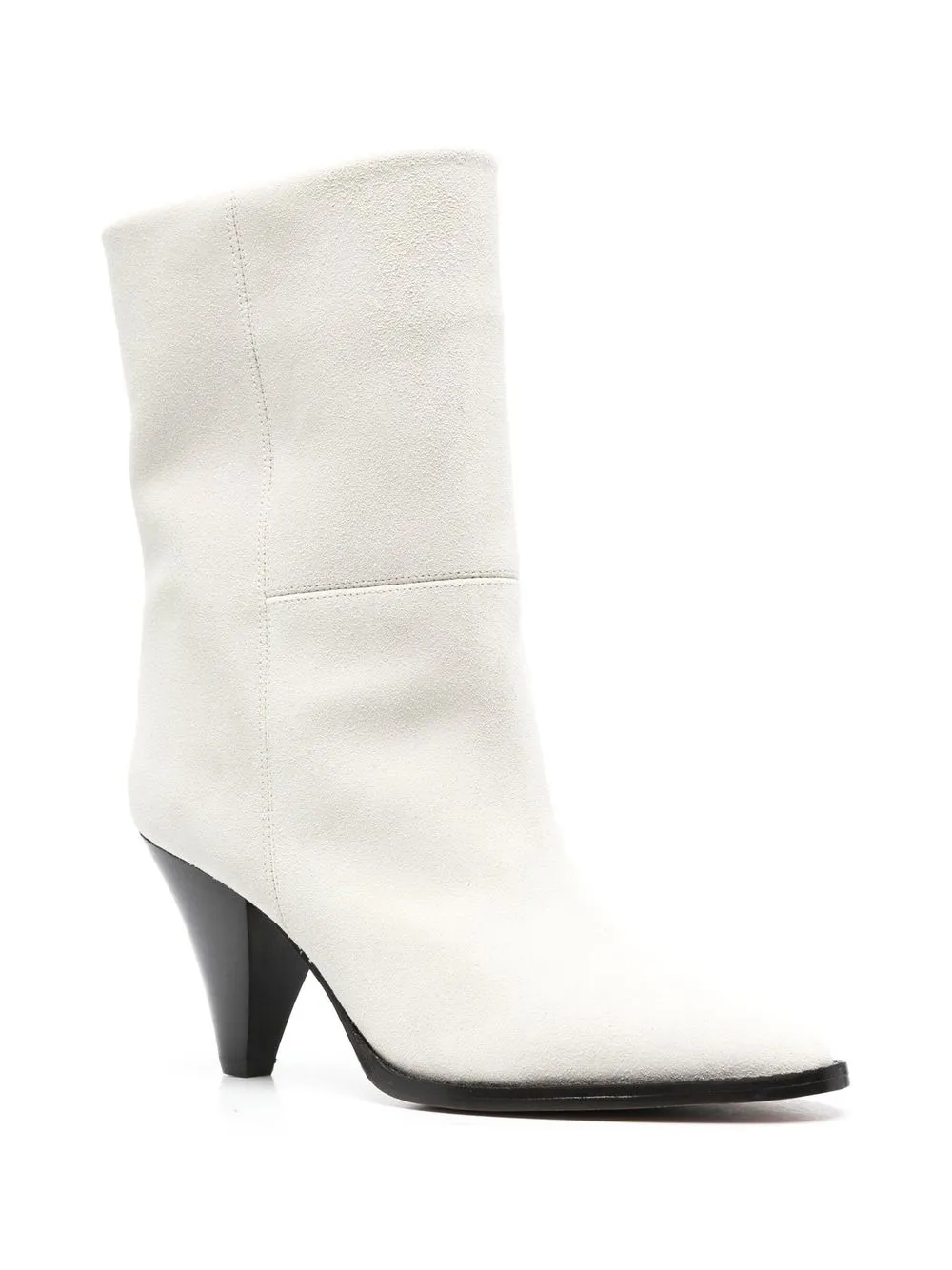 Shop Isabel Marant Étoile Suede 80mm Ankle Boots In Neutrals