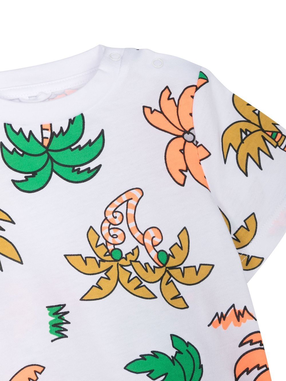 Shop Stella Mccartney Palm Tree-print Short-sleeved T-shirt In Weiss