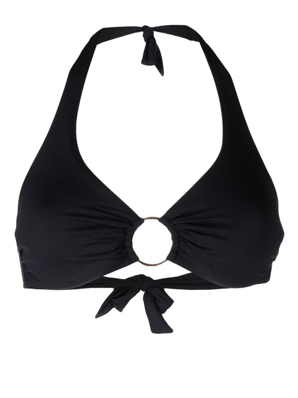  Elomi Plain Sailing Bardot Ruffle Underwire Bikini Top (ES7273), 34G,Black Daisy : Clothing, Shoes & Jewelry