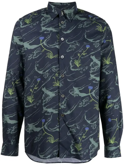 PS Paul Smith Hemd mit Blumen-Print