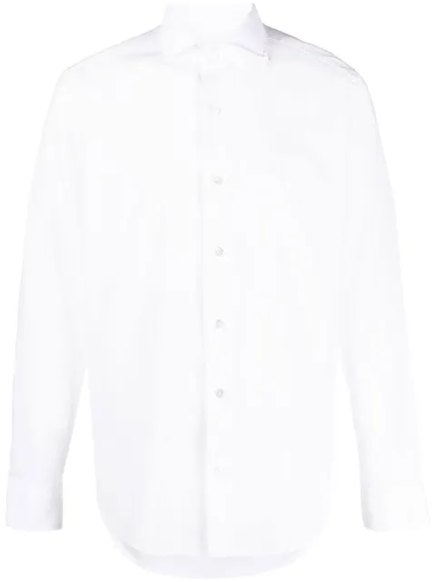 Fedeli long-sleeve stretch-cotton shirt