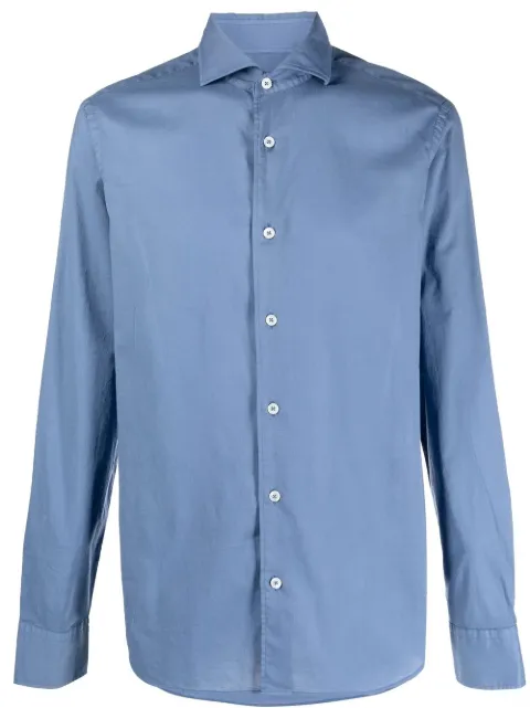 Fedeli long-sleeve stretch-cotton shirt