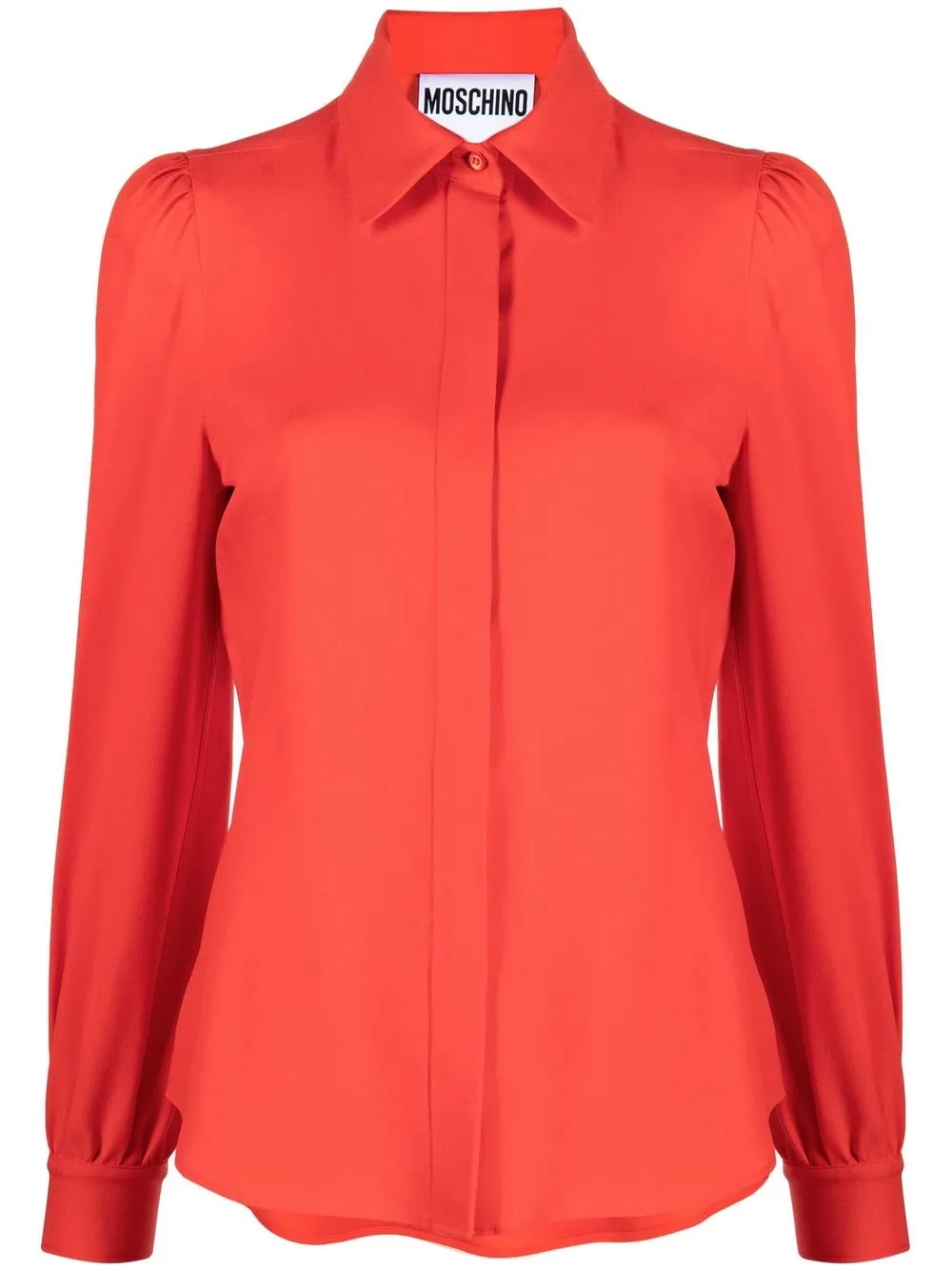 

Moschino camisa satinada manga larga - Rojo
