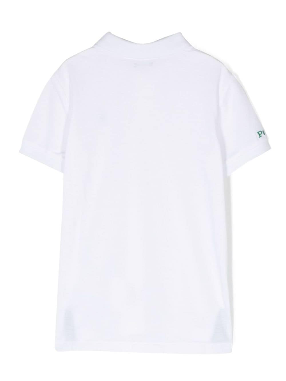 Ralph Lauren Kids logo-embroidered piqué polo shirt - Wit