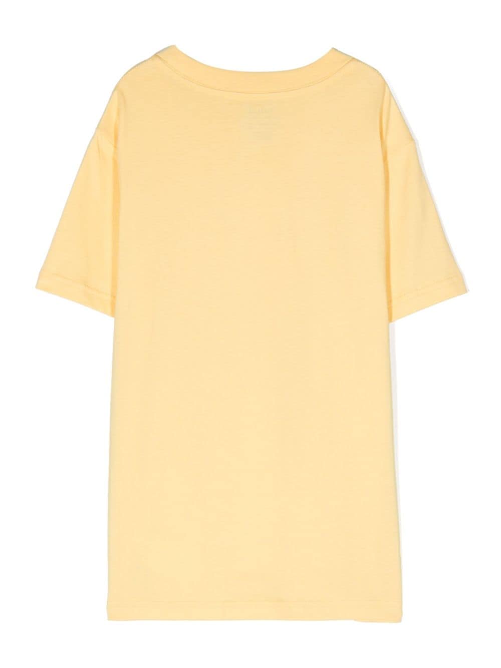 Shop Ralph Lauren Polo Bear-motif Cotton T-shirt In Yellow