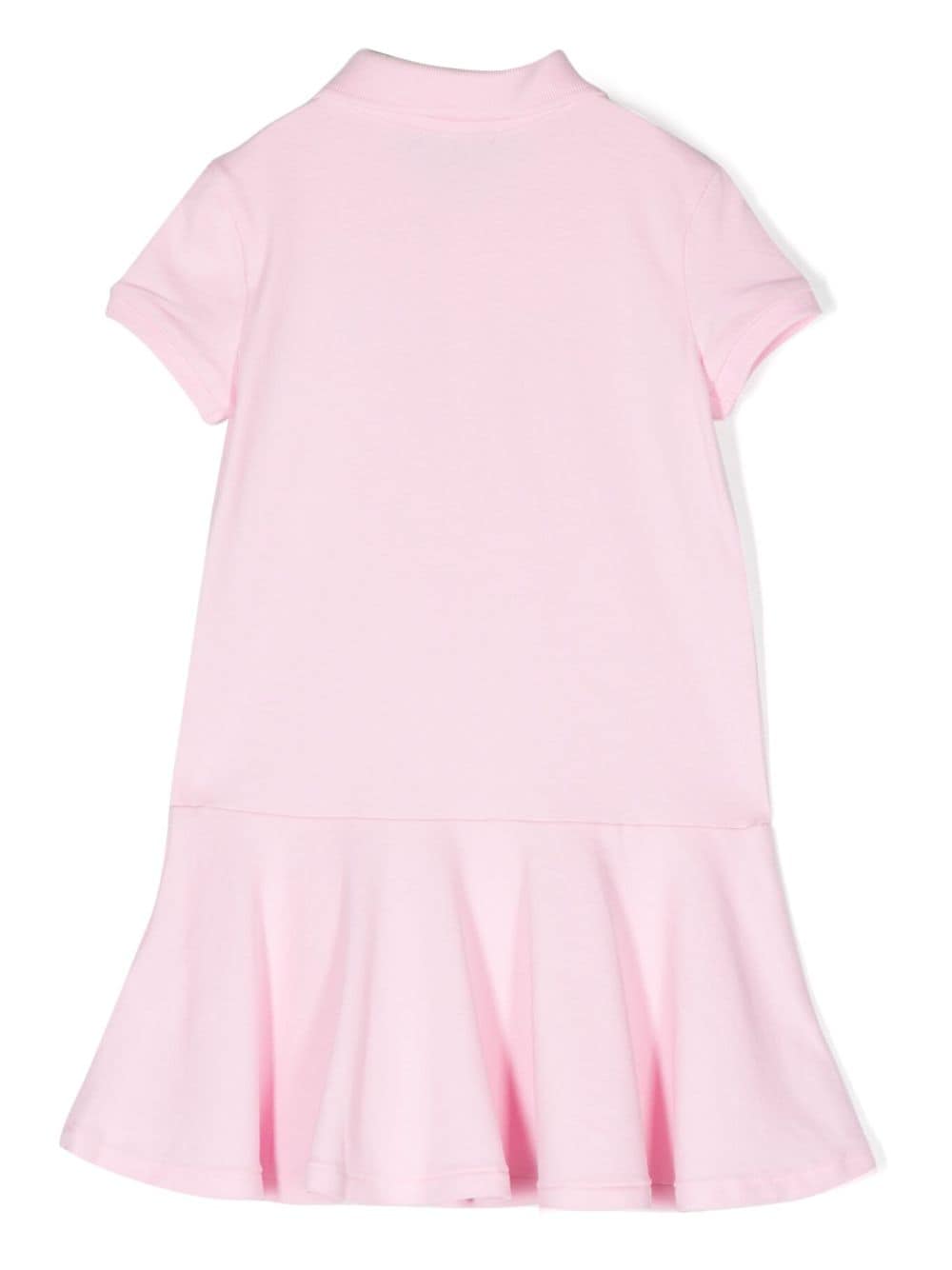 Shop Ralph Lauren Logo-embroidered Polo Dress In Pink