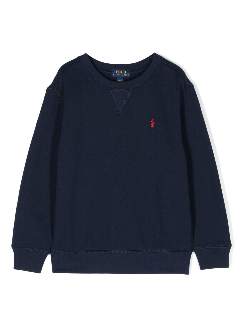 Shop Ralph Lauren Polo Pony Embroidered Sweatshirt In Blue