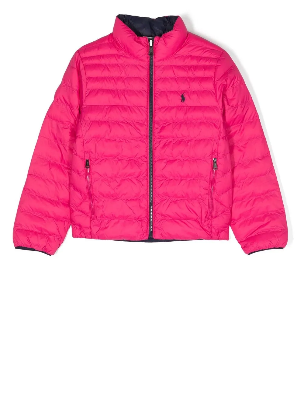 

Ralph Lauren Kids logo-embroidered padded puffer jacket - Pink