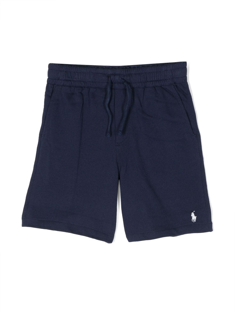 Ralph Lauren Kids' Athletic Polo Pony Cotton Shorts In Blue