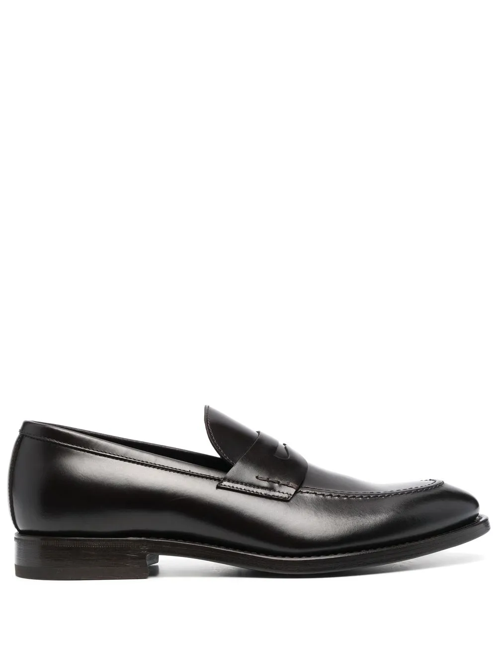 

Henderson Baracco almond-toe leather loafers - Brown