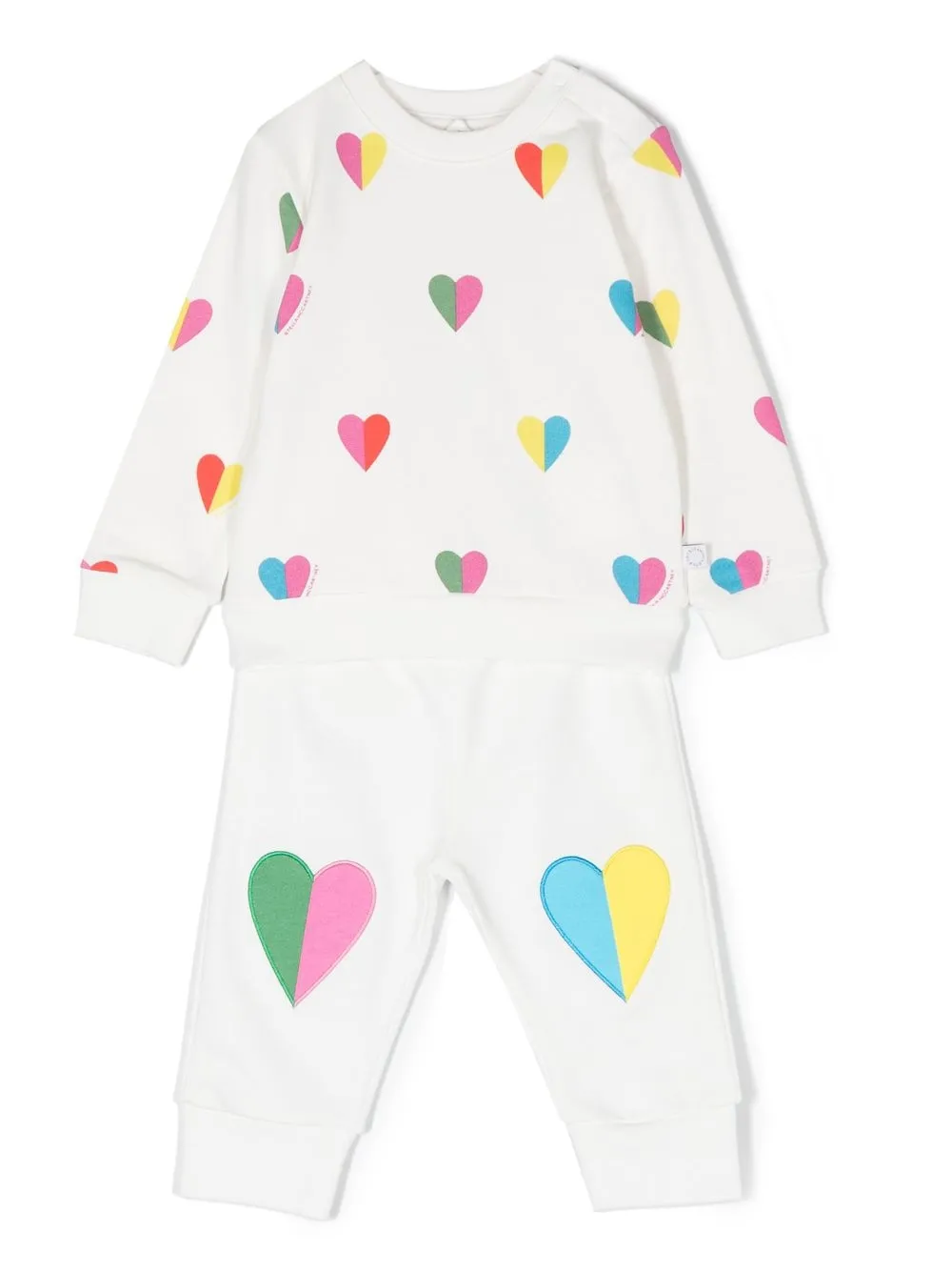 

Stella McCartney Kids heart-print tracksuit set - White