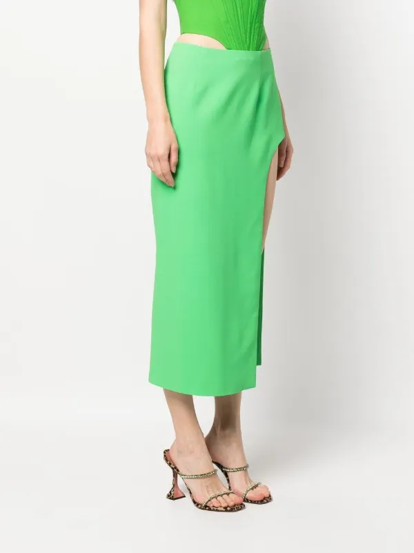 スカート Giuseppe Di Morabito Skirts Giuseppe Di Morabito high-waisted side-slit Skirt | Green