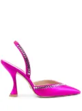 Stuart Weitzman crystal-embellished slingback 110mm pumps - Pink