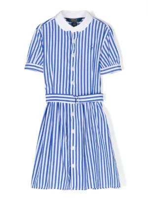 POLO RALPH LAUREN KIDS ストライプ ワンピース | ブルー | FARFETCH JP