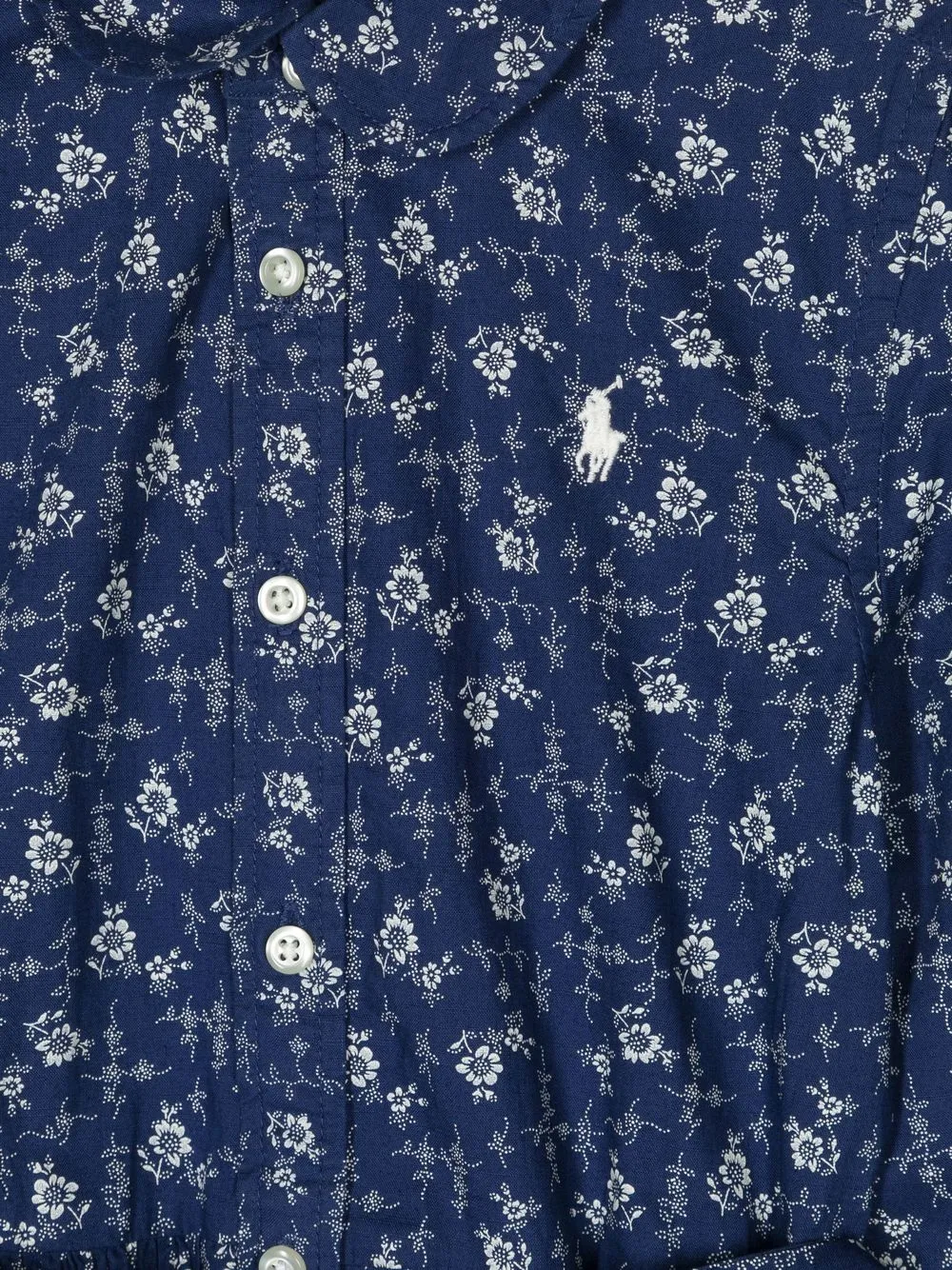 Polo Ralph Lauren Floral-print Shirt Dress In Blue