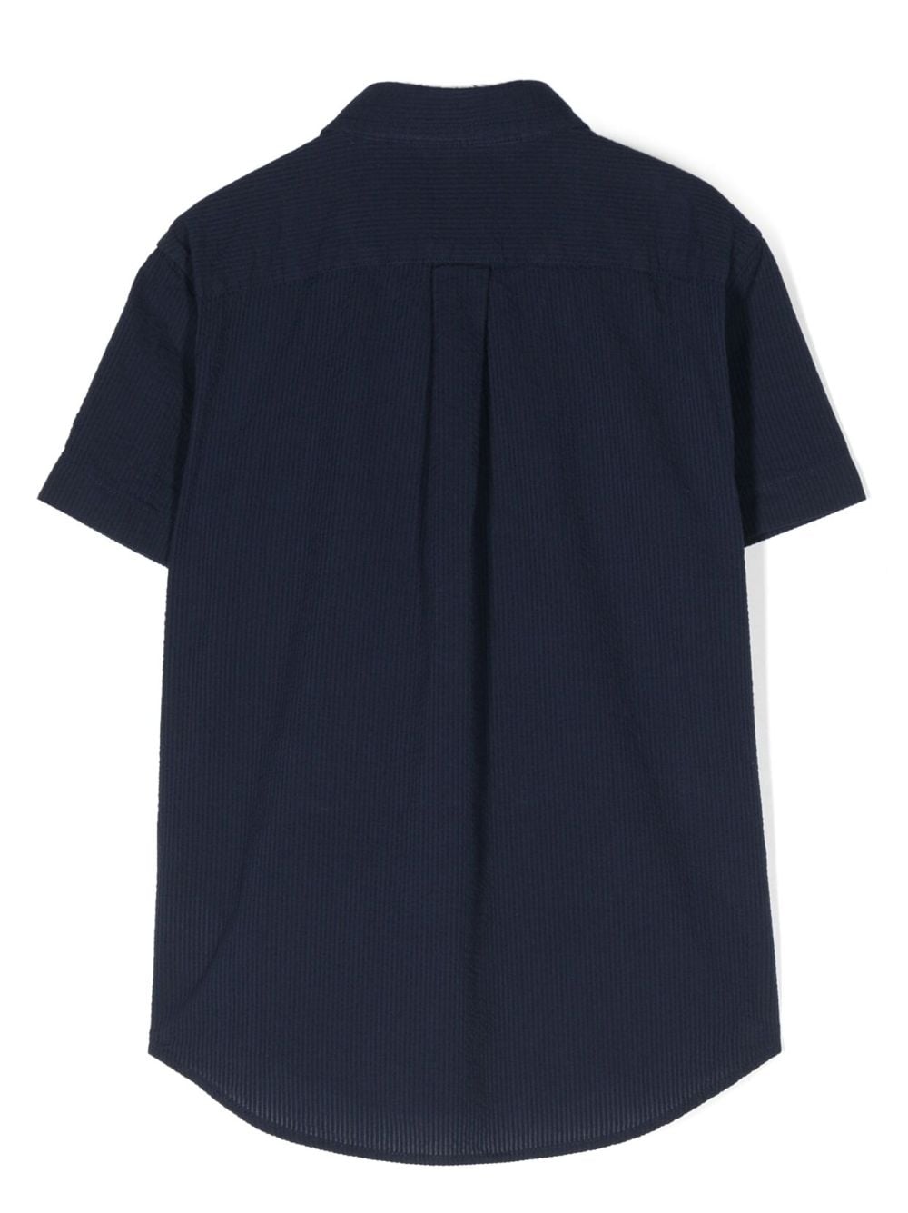 Shop Ralph Lauren Logo-embroidered Corduroy Shirt In Blue