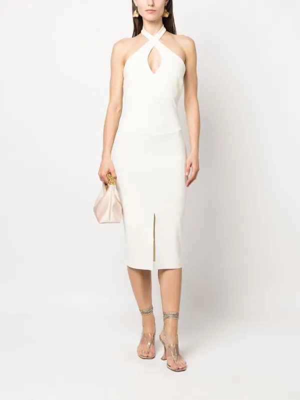 CHIARA BONI La Petite Robe Mansur Halterneck Midi Dress