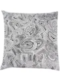 Fornasetti linear-print cushion - White