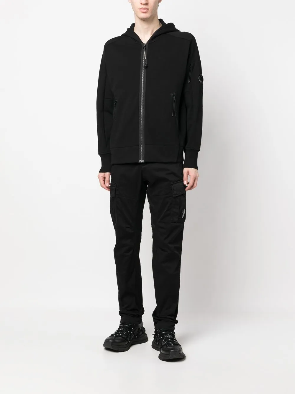 C.P. Company Hoodie met rits - Zwart