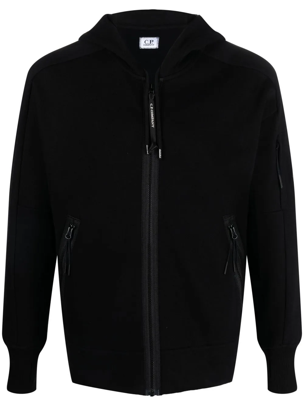

C.P. Company Lens-detail zipped hoodie - Black