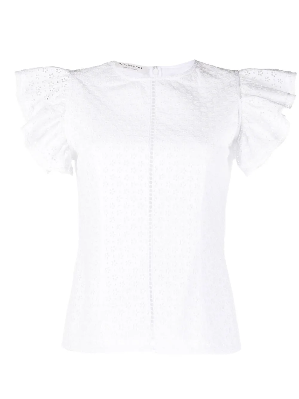 

Philosophy Di Lorenzo Serafini broderie-anglaise cropped blouse - White