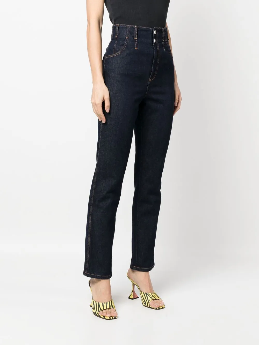 Philosophy Di Lorenzo Serafini Mid waist jeans Blauw