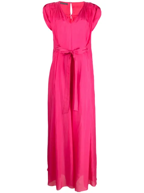 Alberta Ferretti tied-waist draped silk jumpsuit