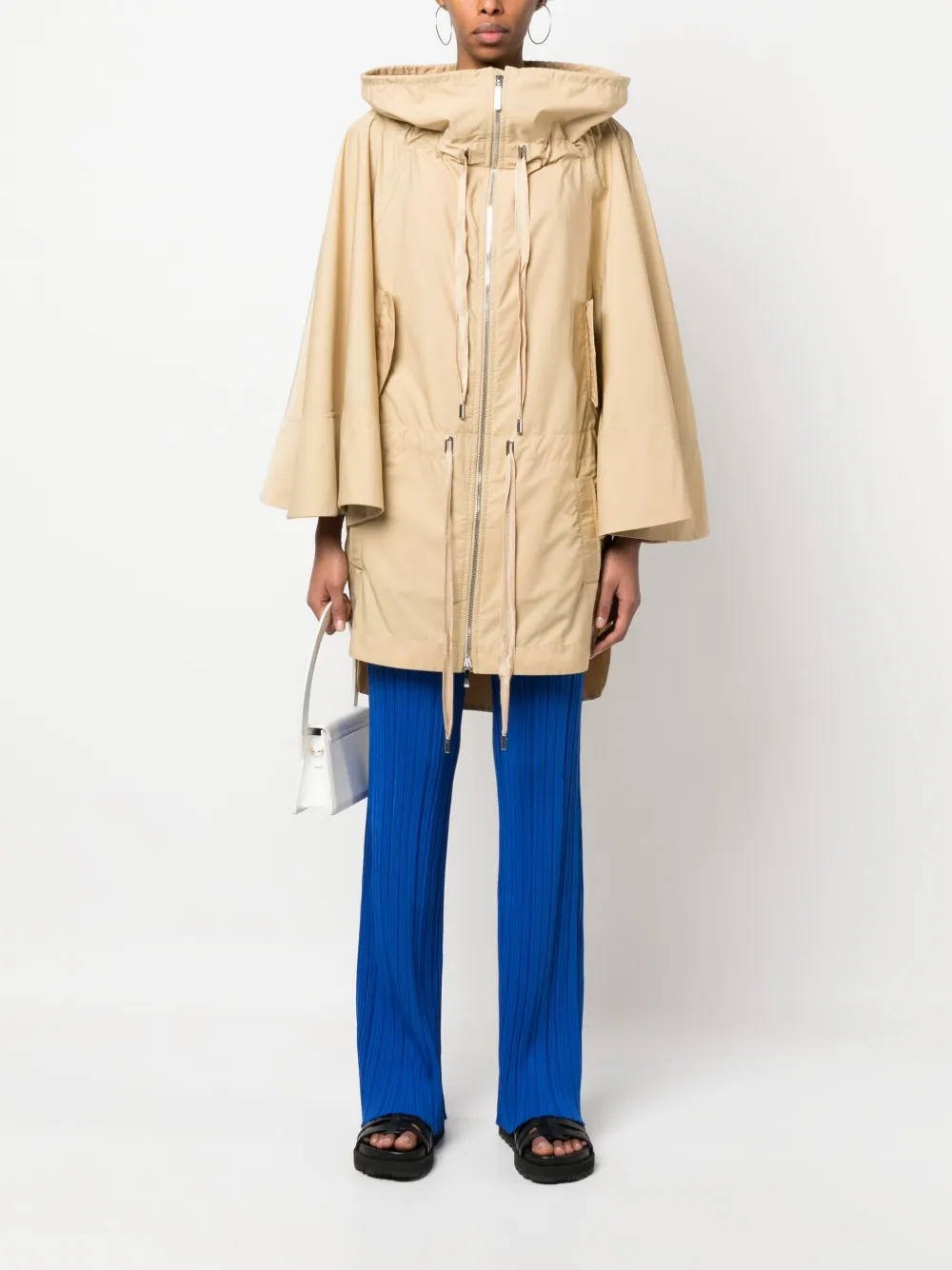 Alberta Ferretti Parka met hoge hals Beige