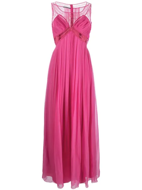 Alberta Ferretti Besticktes Maxikleid aus Seide
