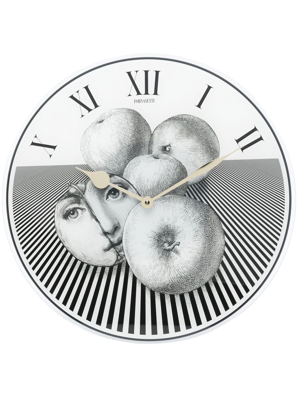 Shop Fornasetti Graphic-print Monochrome Clock In Weiss