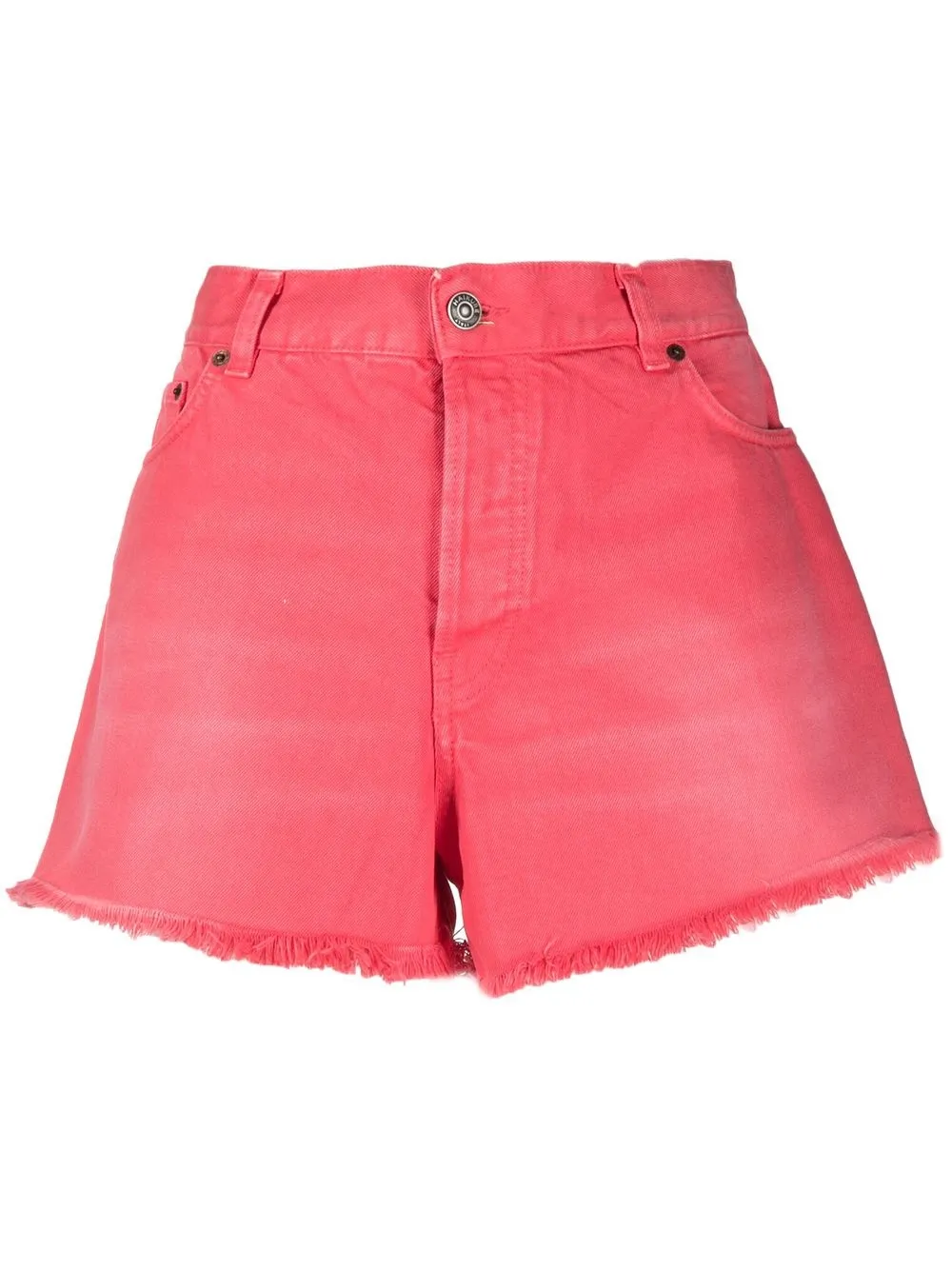 

Haikure frayed-edge hem shorts - Pink