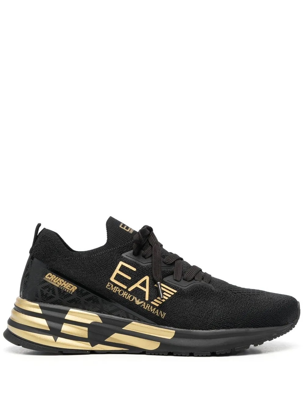 Ea7 Emporio Armani Crusher Distance Running Sneakers Black FARFETCH