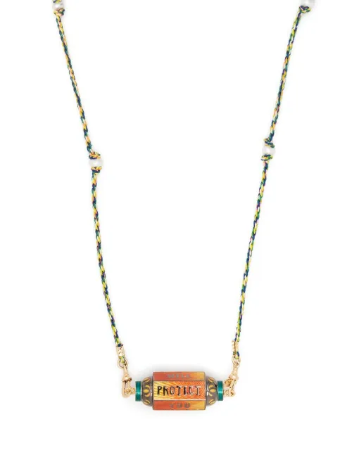 Collier Eye Will en or 14ct serti de saphirs et de diamants - Marie Lichtenberg - Modalova