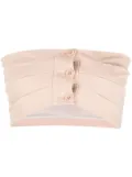 Philosophy Di Lorenzo Serafini button-down strapless cropped top - Pink