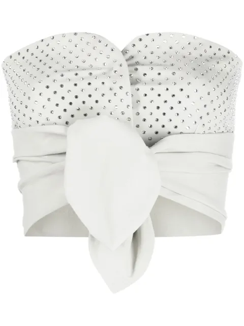 Philosophy Di Lorenzo Serafini punched-panelling strapless top