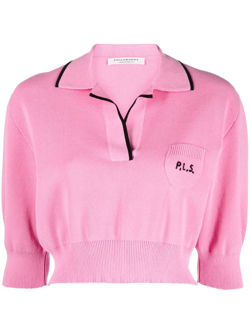 Philosophy Di Lorenzo Serafini embroidered-logo polo jumper - Pink