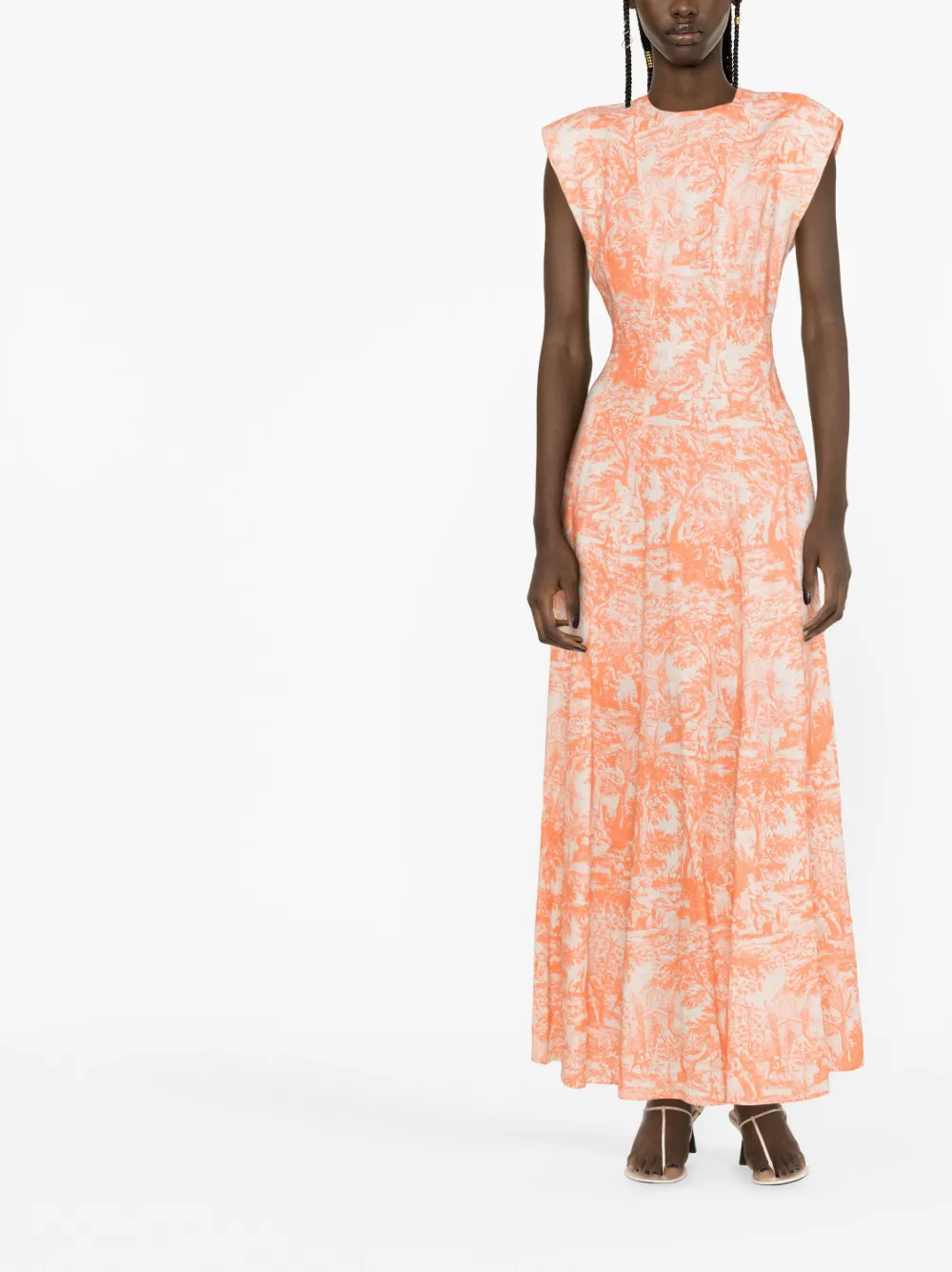 Philosophy Di Lorenzo Serafini Maxi-jurk met bloemenprint - Beige