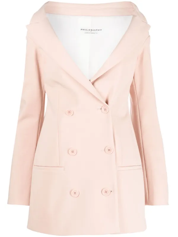 Philosophy Di Lorenzo Serafini off shoulder double breasted Blazer