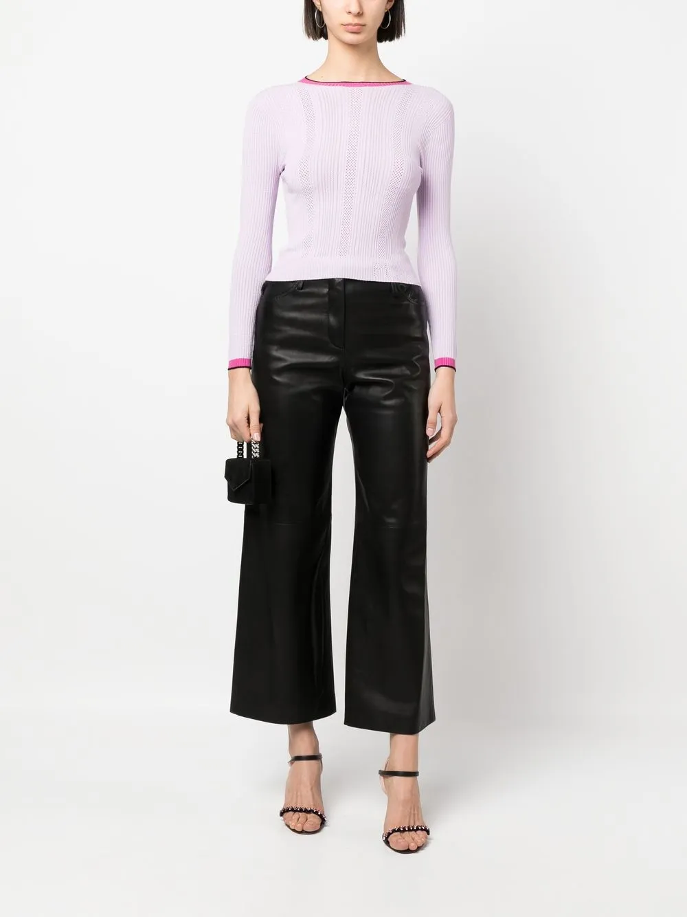 Philosophy Di Lorenzo Serafini Ribgebreide top - Roze