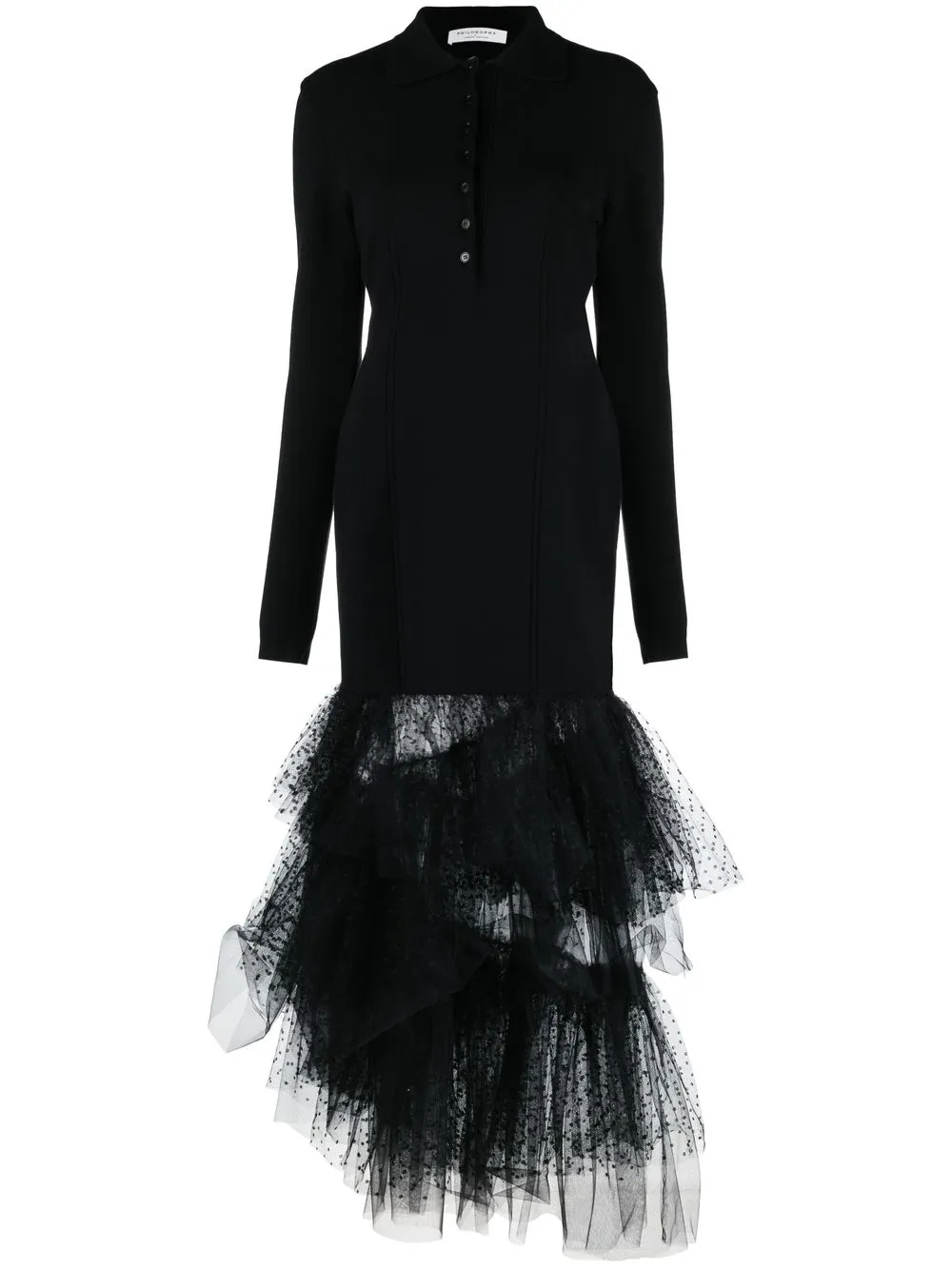 Philosophy Di Lorenzo Serafini mermaid-style tulle dress - Black