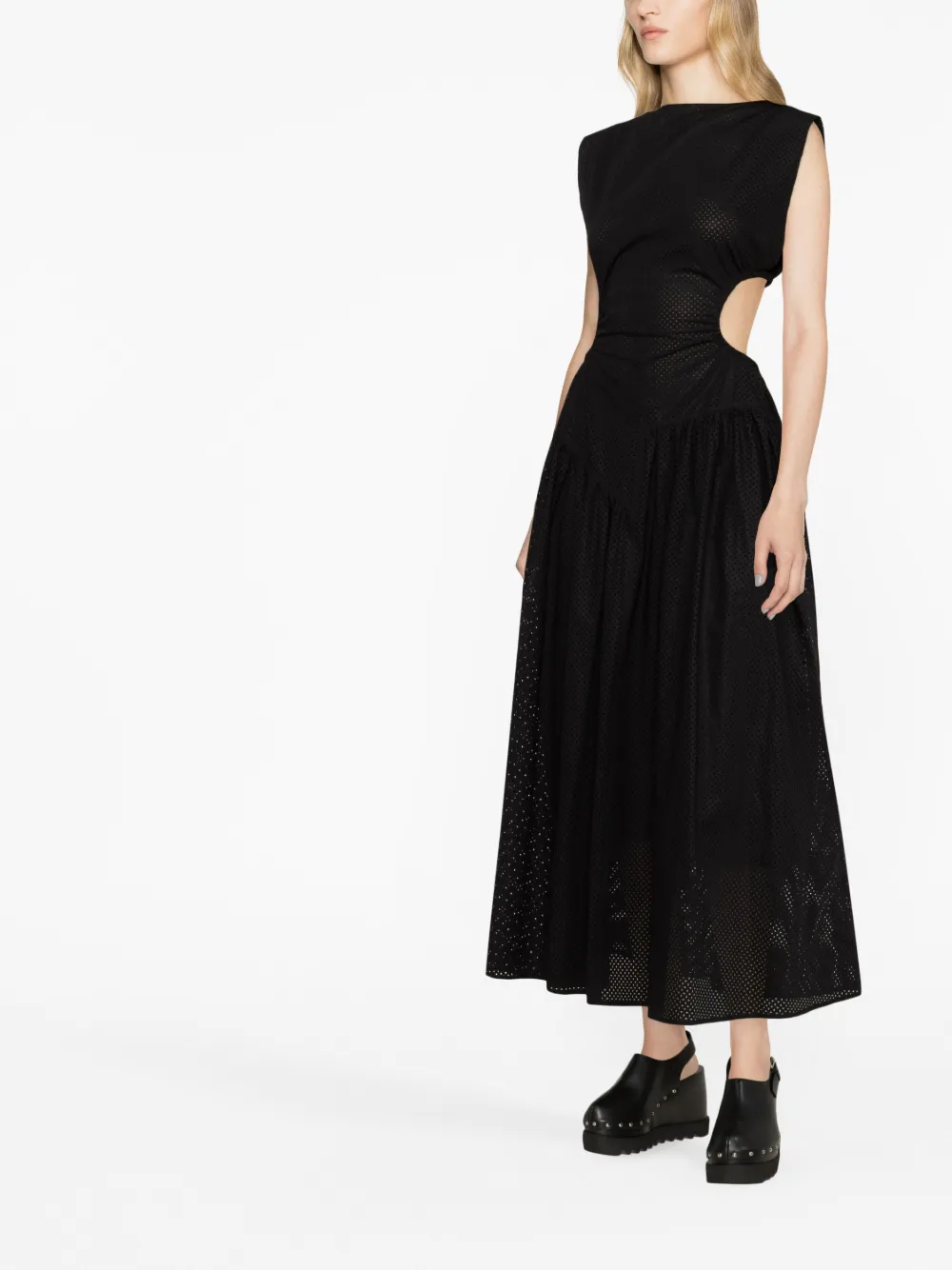 Philosophy Di Lorenzo Serafini Broderie anglaise maxi-jurk - Zwart
