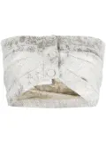 Philosophy Di Lorenzo Serafini jacquard bandeau crop top - Grey