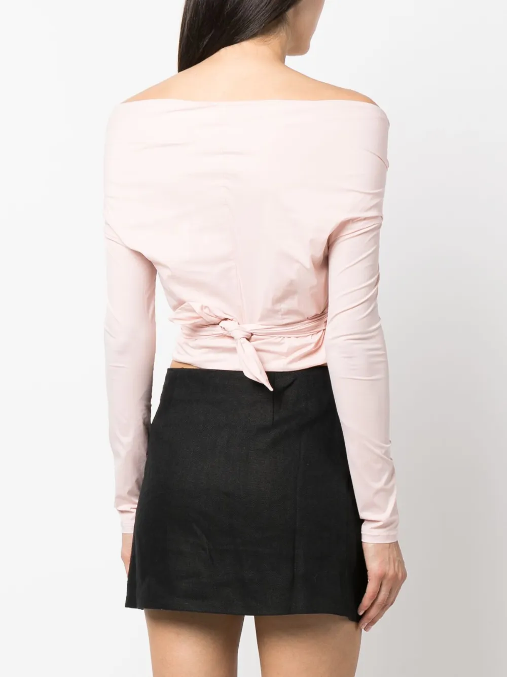 Philosophy Di Lorenzo Serafini Wraparound-style Crop Top In Pink